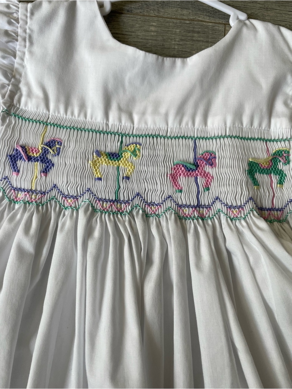 Vintage Smocked Carousel Dress